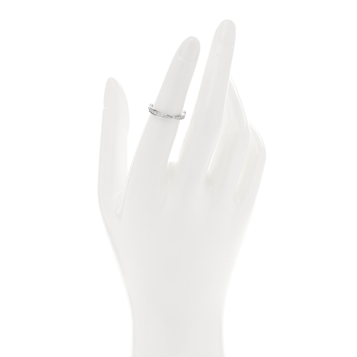 Platinum Diamond Harmony Bead Set Band Ring 49 5
