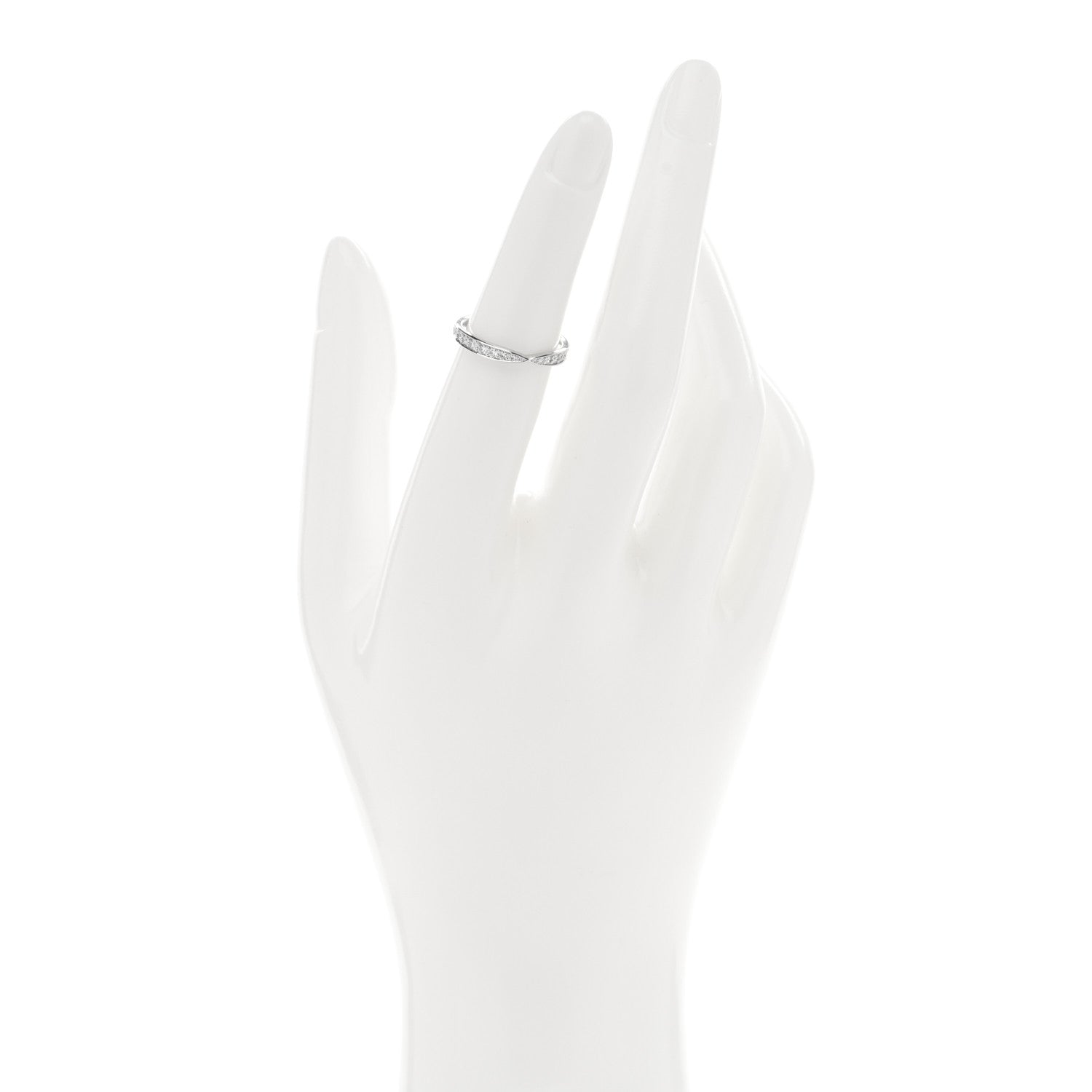 Tiffany Platinum Diamond Harmony Bead Set Band Ring 49 5 2 of 4