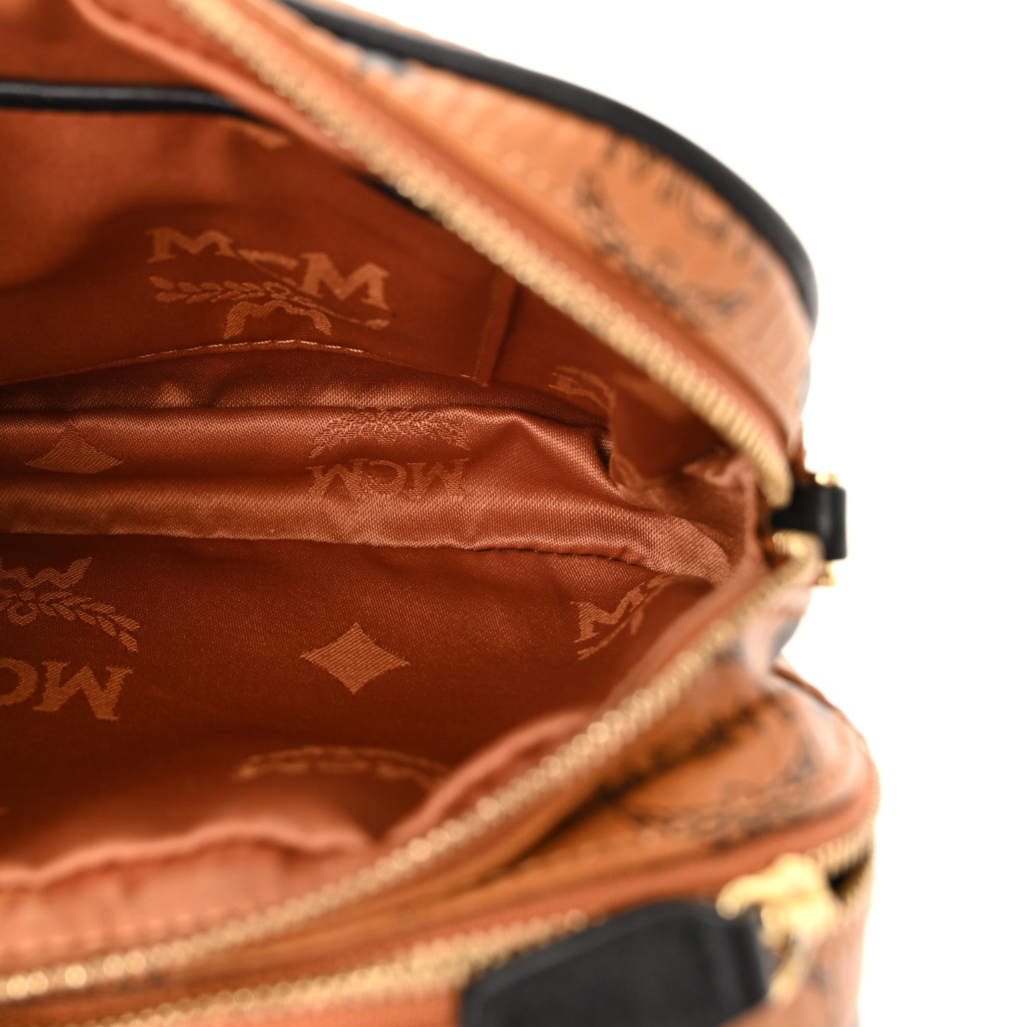 MCM Visetos Mini Camera Crossbody Bag Cognac 5 of 10