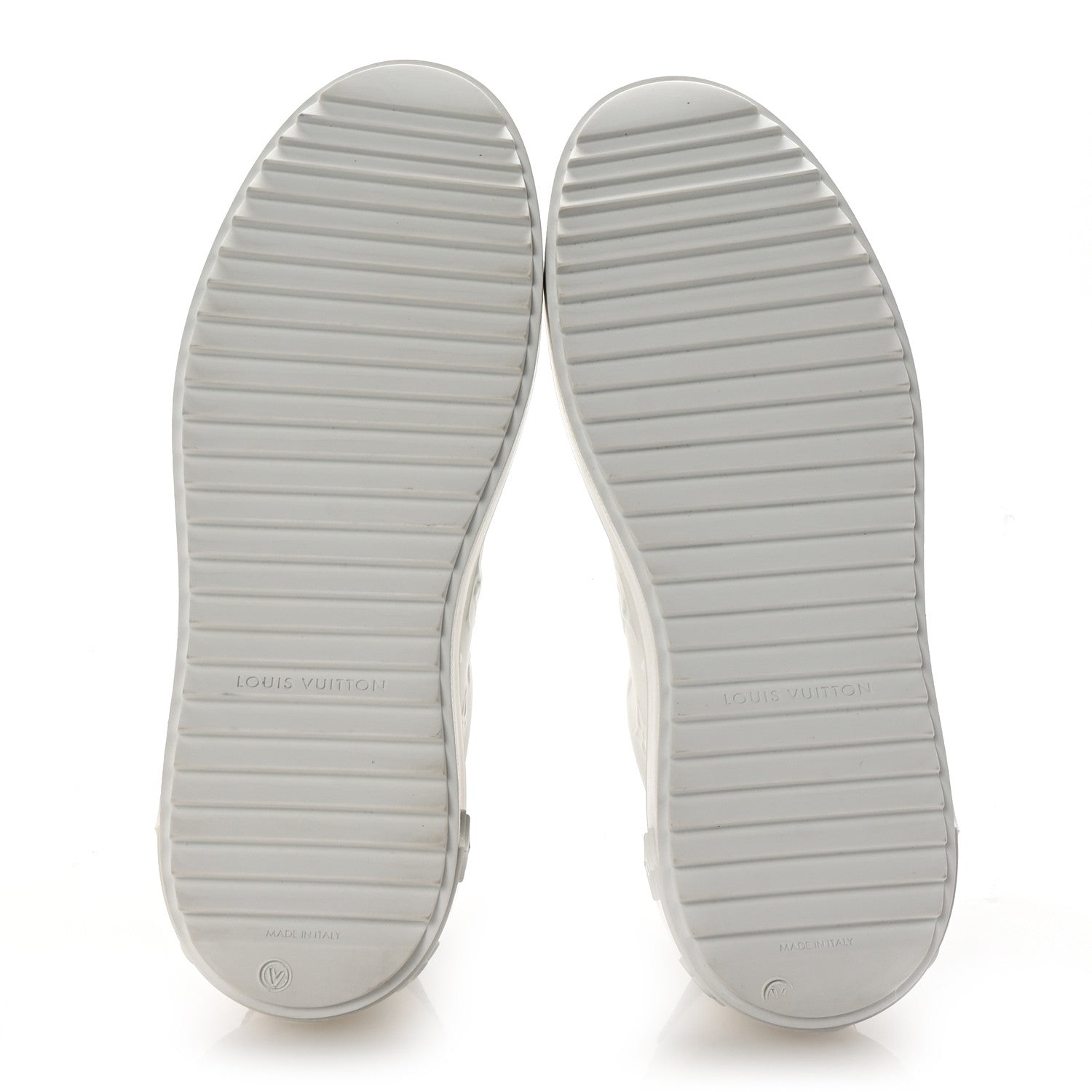 Louis Vuitton Lambskin Embossed Monogram Time Out Sneakers 38 White 6 of 9