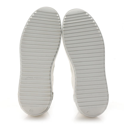 Louis Vuitton Lambskin Embossed Monogram Time Out Sneakers 38 White 6 of 9
