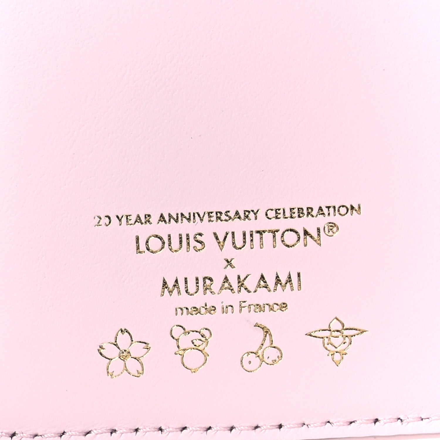 Louis Vuitton LV X TM Lambskin Embroidered Cherry Blossom Capucines Compact Wallet Pink 9 of 11