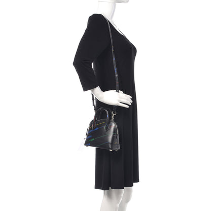 Balenciaga Calfskin Logo Print XXS Ville Top Handle Bag Black Multicolor 2 of 8