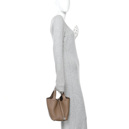 Hermes Taurillon Maurice Picotin Lock 18 PM Beige De Weimar 2 of 11