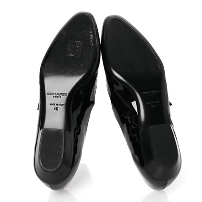 Saint Laurent Patent Calfskin Sixtine 20 Pumps 40 Black 7 of 12