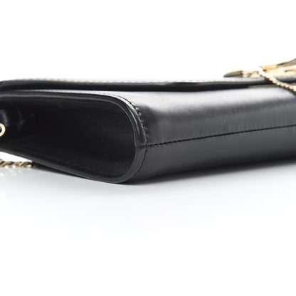 Valentino Garavani Vitello Demilune Chain Clutch Black 8 of 17