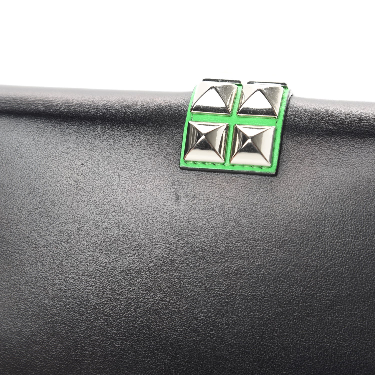 Prada City Calfskin Studded Mini Elektra Crossbody Bag Black Verde 15 of 15