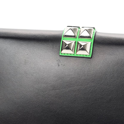 Prada City Calfskin Studded Mini Elektra Crossbody Bag Black Verde 15 of 15