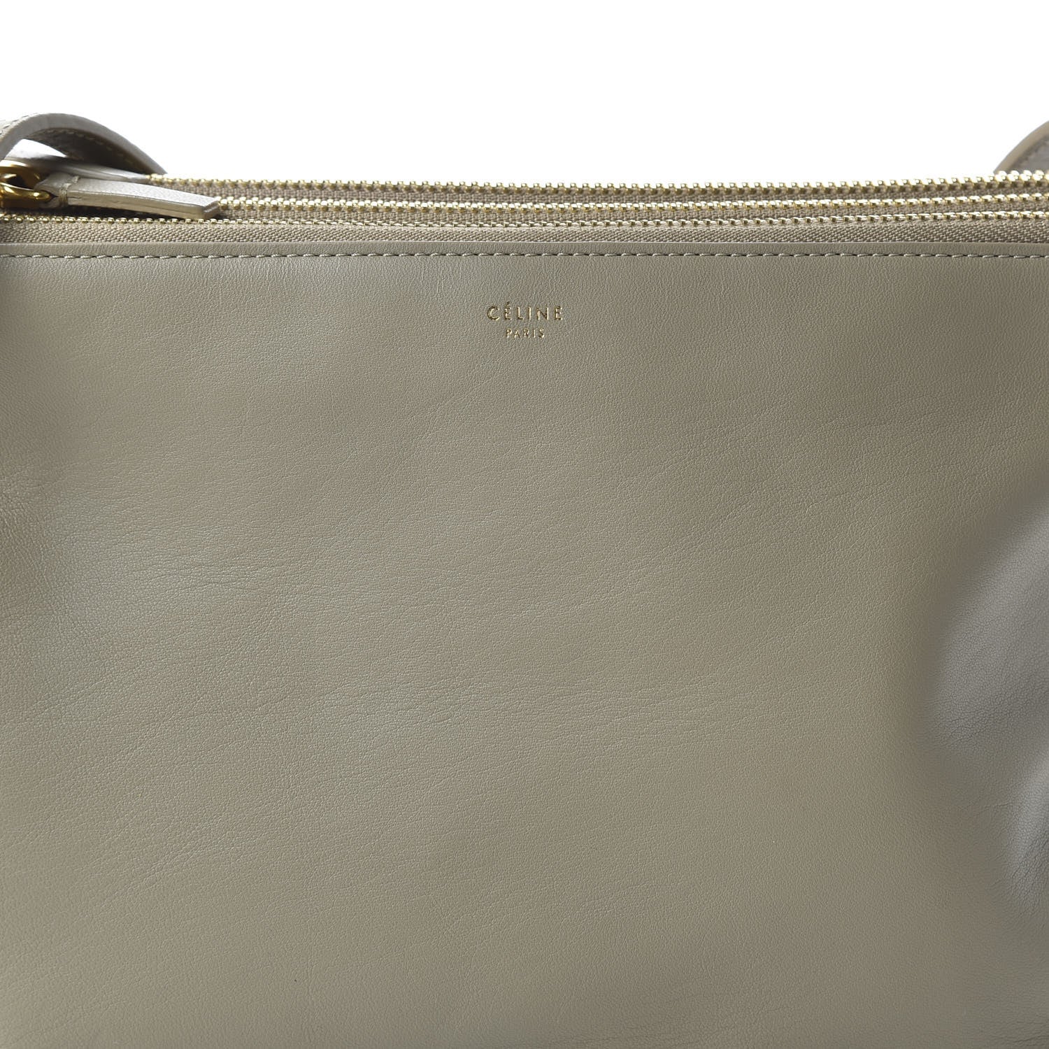Celine Lambskin Large Trio Crossbody Bag Beige 9 of 9