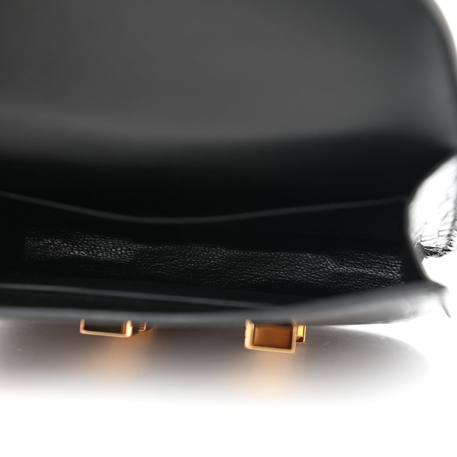 Hermes Shiny Alligator Constance Slim Wallet Black 6 of 9