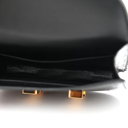 Hermes Shiny Alligator Constance Slim Wallet Black 6 of 9