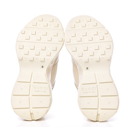 Gucci Calfskin Logo Womens Rhyton Sneakers 35 Ivory 7 of 8