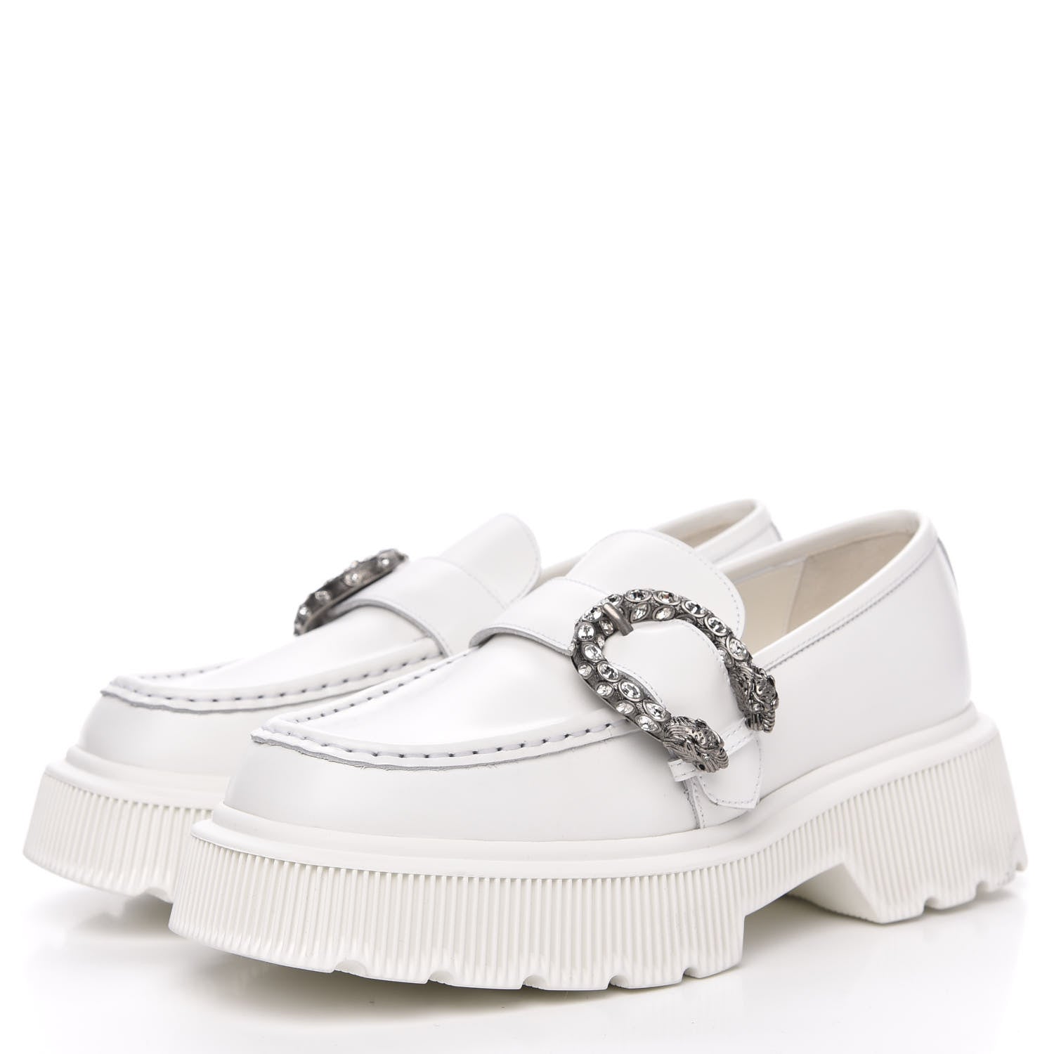 Gucci Cordovan Lux Dionysus Hunder Loafers 38 Great White 3 of 9