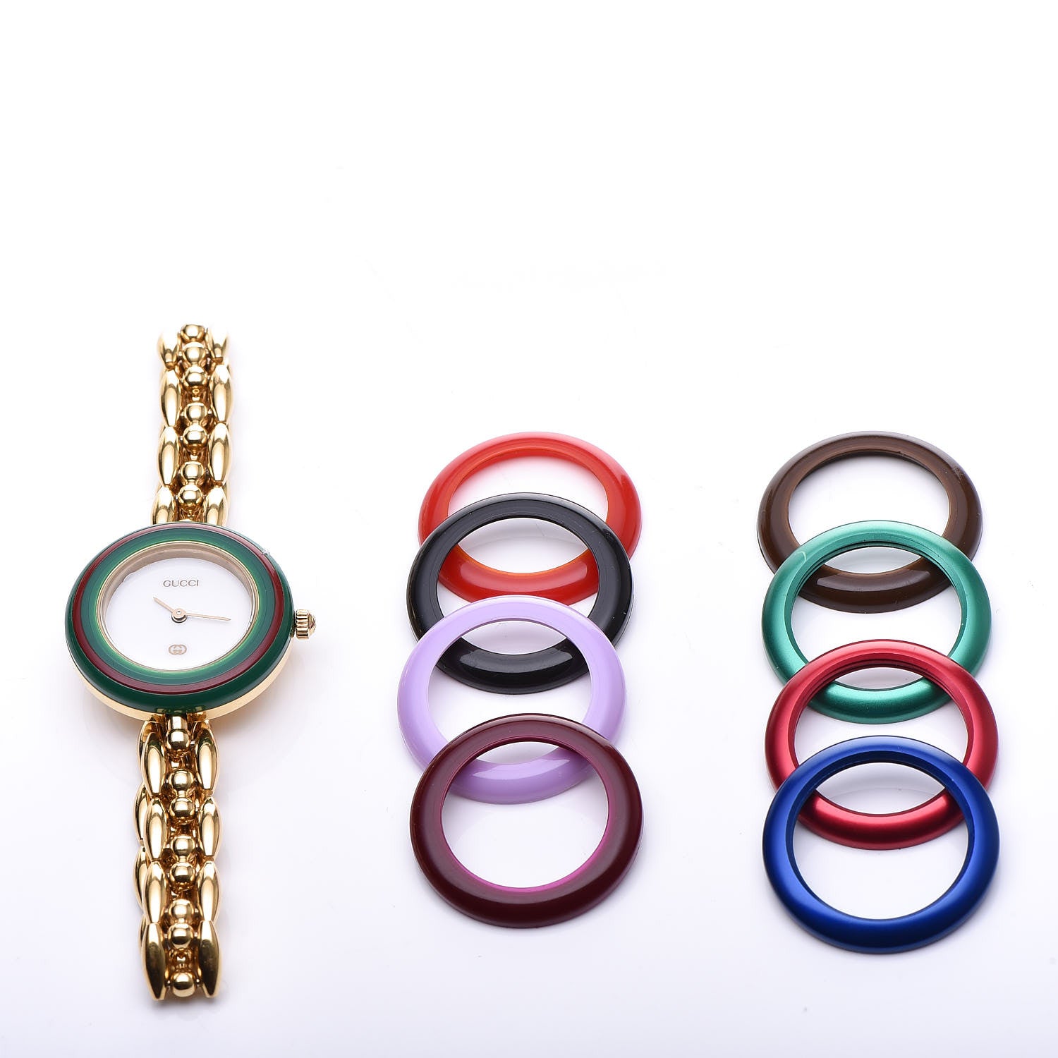 Gucci Stainless Steel 26mm Rice Link Interchangeable Bezel Quartz Watch 7 of 8