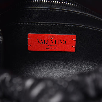 Valentino Garavani Nappa Medium Spikeme Shoulder Bag Black 7 of 9