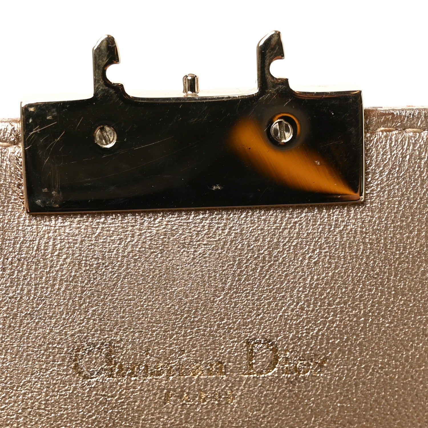 Christian Dior Metallic Lambskin Cannage Miss Dior Promenade Pouch Gold 6 of 9