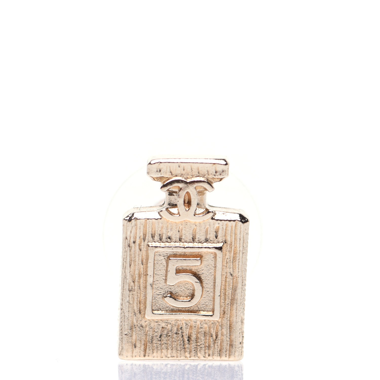 Chanel Coco No 5 Perfume Bottle Earrings Gold 8 of 8