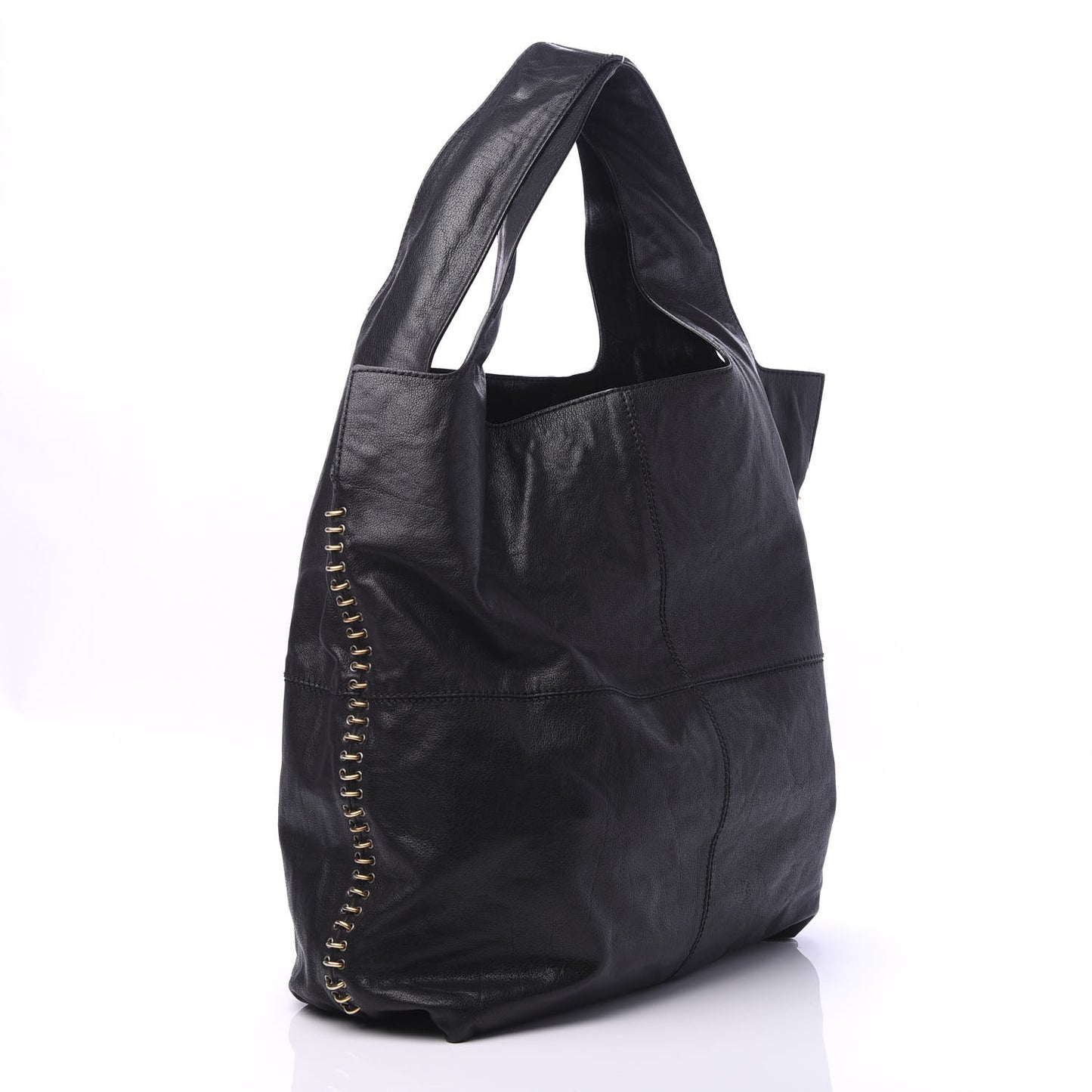 Calfskin George V Apron Bag Black