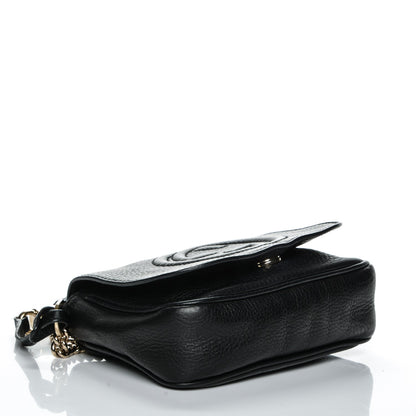 Gucci Pebbled Calfskin Small Soho Flap Crossbody Black 4 of 6