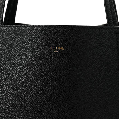 Celine Soft Grained Calfskin Medium Belt Cabas Phantom Black 6 of 11