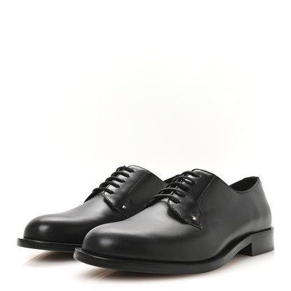 Valentino Garavani Calfskin Womens Derby Loafers 38.5 Black 4 of 9