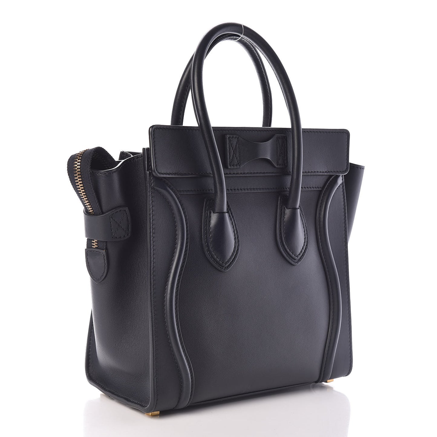 Smooth Calfskin Micro Luggage Navy Blue