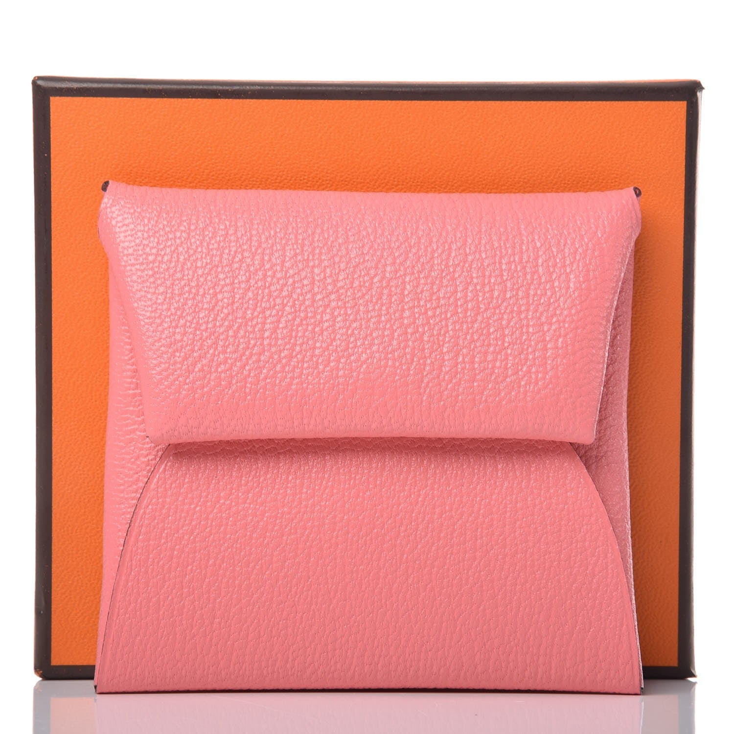 Hermes Chevre Mysore Bastia Coin Purse Rose Ete 8 of 8