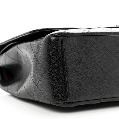 Chanel Caviar Quilted Jumbo Double Flap Black 7 of 11