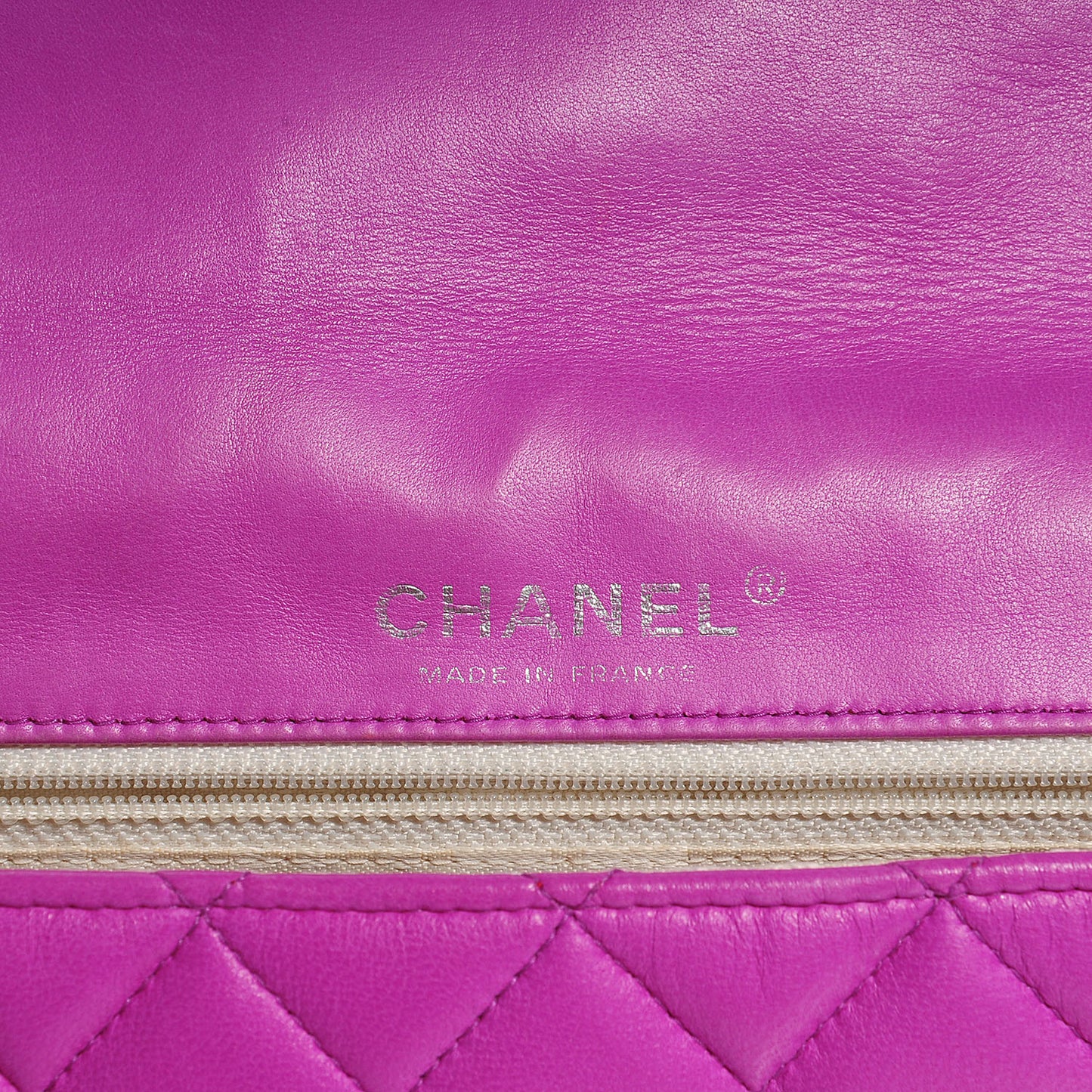 Lambskin Ladybug Medium Single Flap Fuchsia