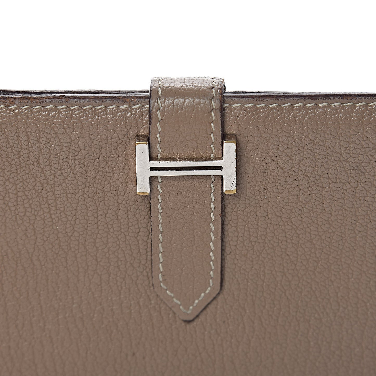 Chevre Mysore Bearn Gusset Wallet Etoupe