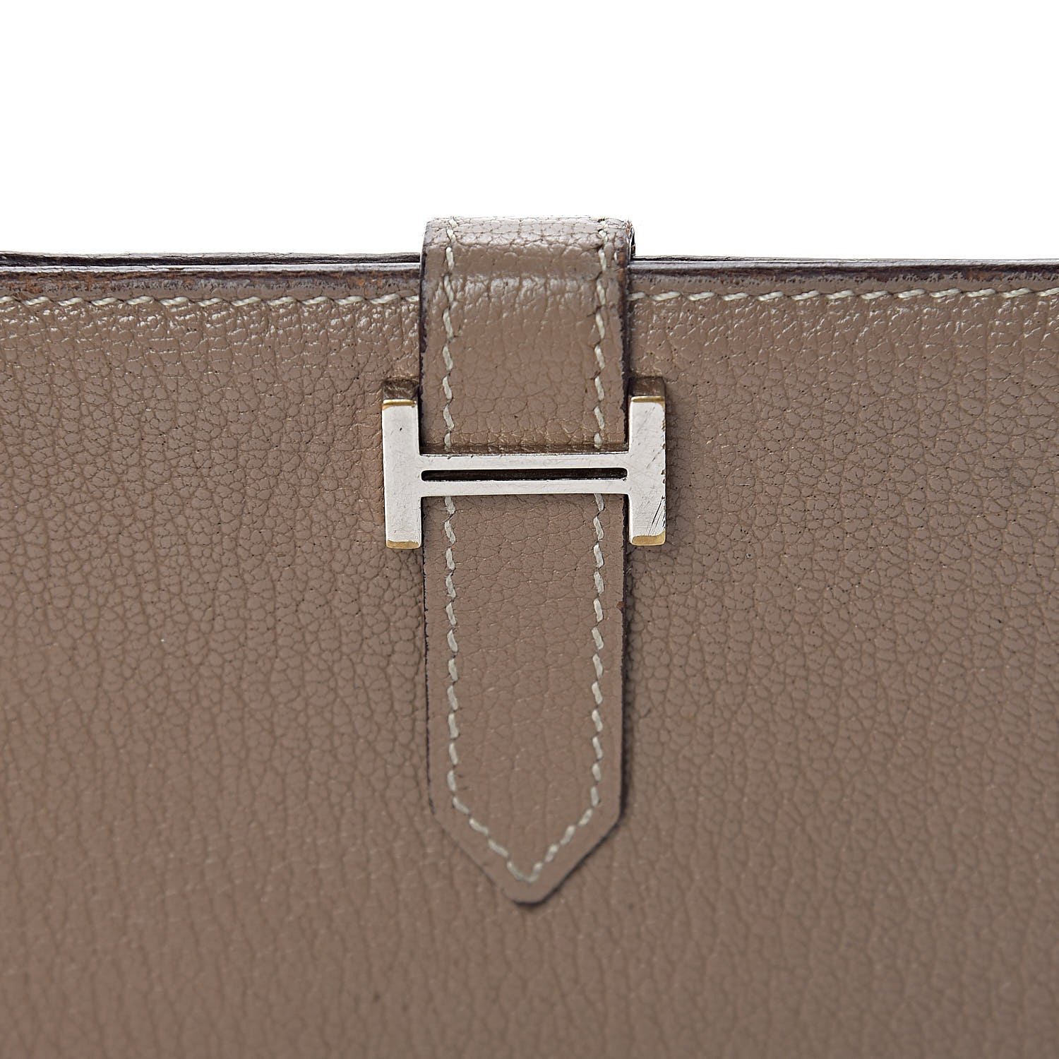 Hermes Chevre Mysore Bearn Gusset Wallet Etoupe 11 of 18