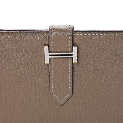 Hermes Chevre Mysore Bearn Gusset Wallet Etoupe 11 of 18