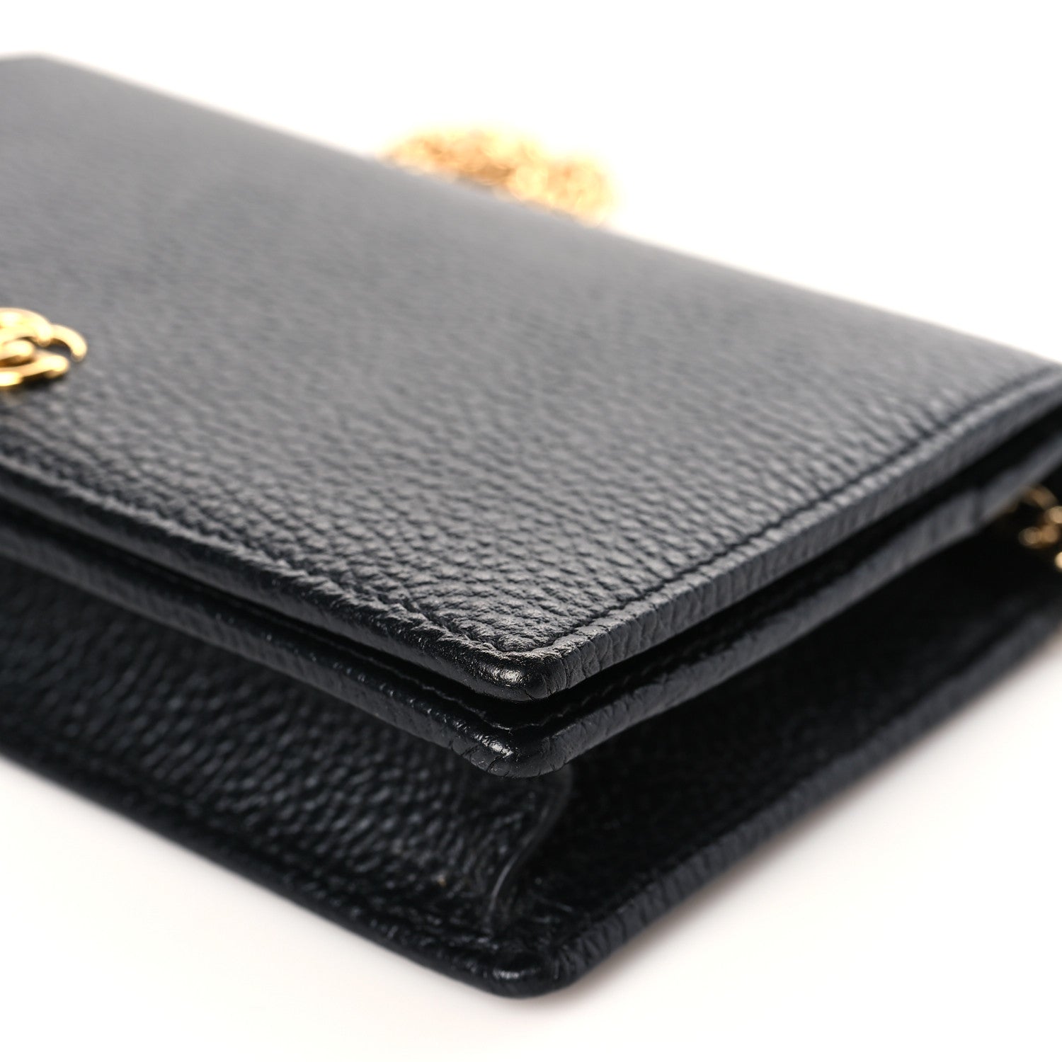 Gucci Calfskin Mini GG Marmont Chain Wallet Black 8 of 8