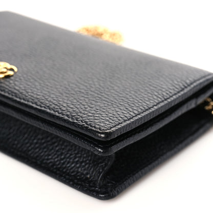 Gucci Calfskin Mini GG Marmont Chain Wallet Black 8 of 8