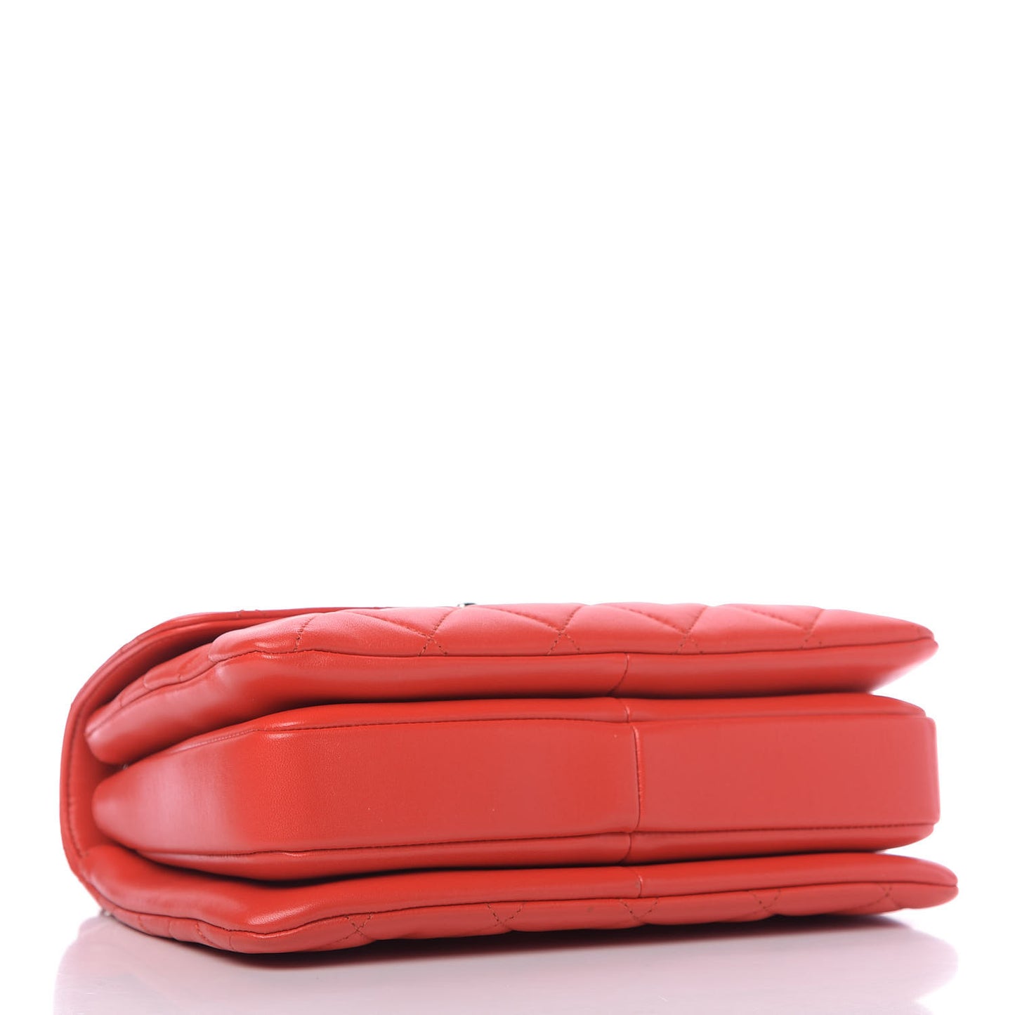 Lambskin Quilted Small Trendy CC Flap Dual Handle Bag Red