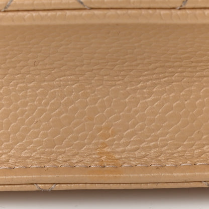 Chanel Caviar Quilted Wallet On Chain WOC Beige 13 of 13