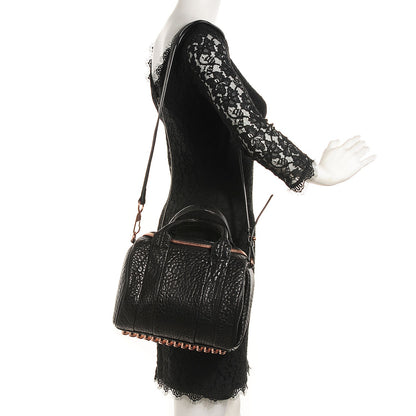 Alexander Wang Pebbled Lambskin Rockie Black Rose Gold Hardware 2 of 6