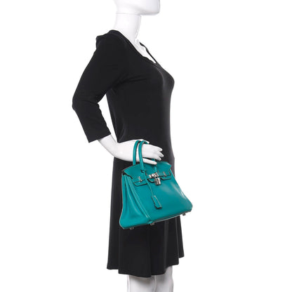 Hermes Swift Birkin 25 Turquoise 2 of 10