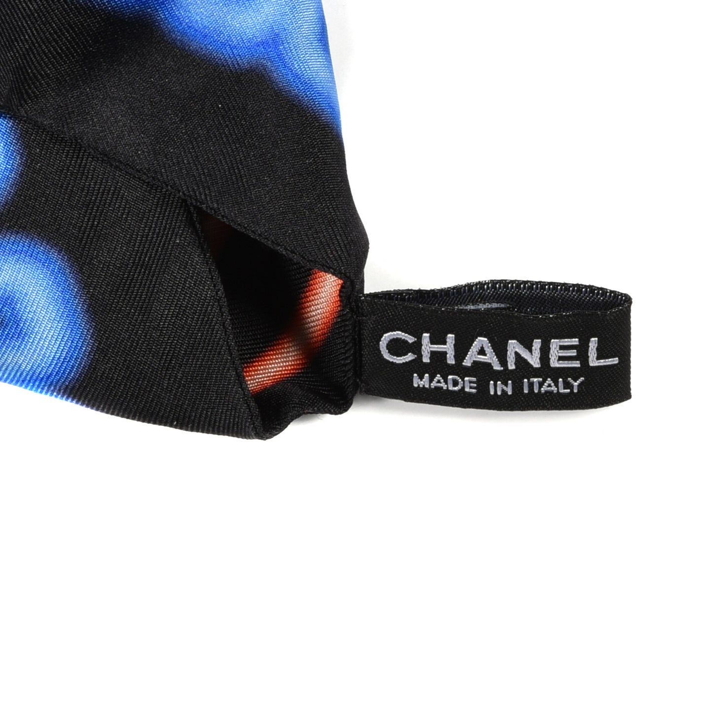 Silk Neon CC Bandeau Scarf Black Multicolor