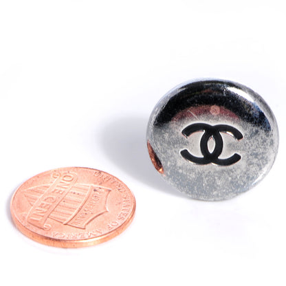 Chanel Metal Round CC Clip On Earrings 2 of 4