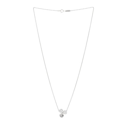 Tiffany Platinum Diamond .17ctw Small Paper Flowers Pendant Necklace 3 of 5