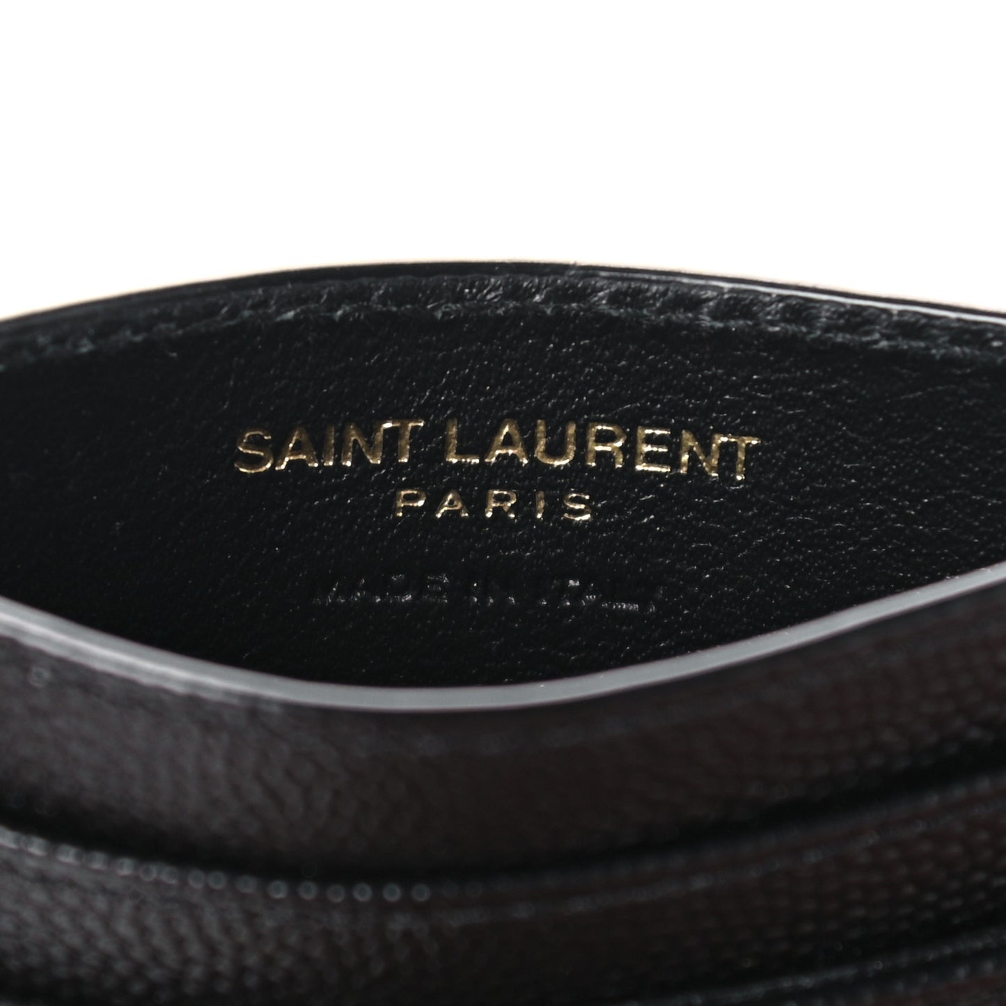 Grain De Poudre Matelasse Chevron Monogram Credit Card Case Black