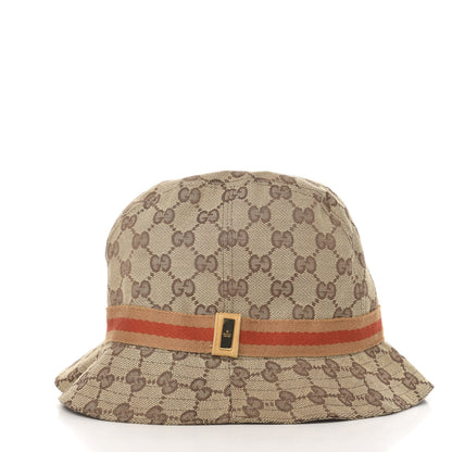 Gucci Monogram Web Bucket Hat M Brown 2 of 4