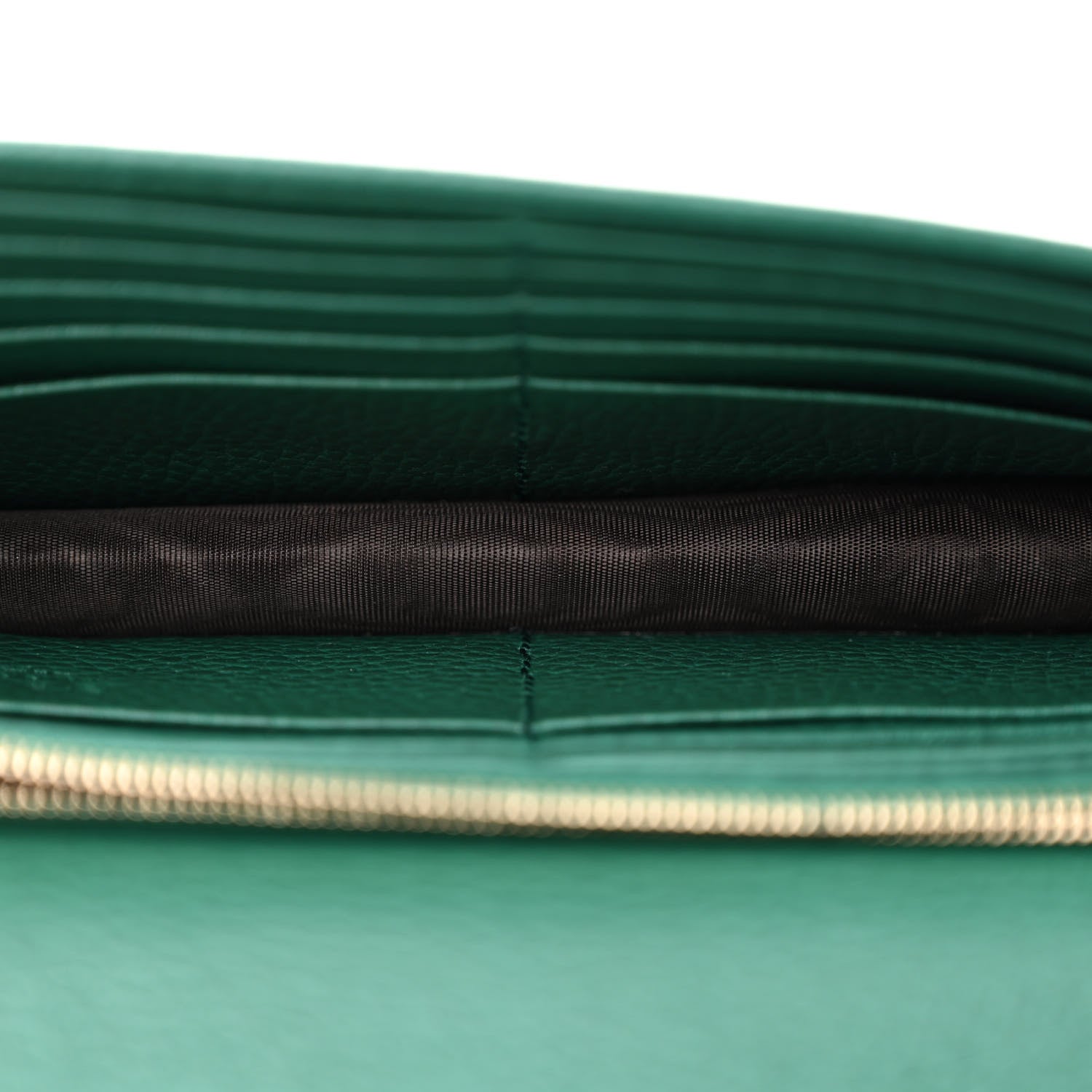 Gucci Dollar Calfskin Interlocking G Chain Wallet Emerald 5 of 10