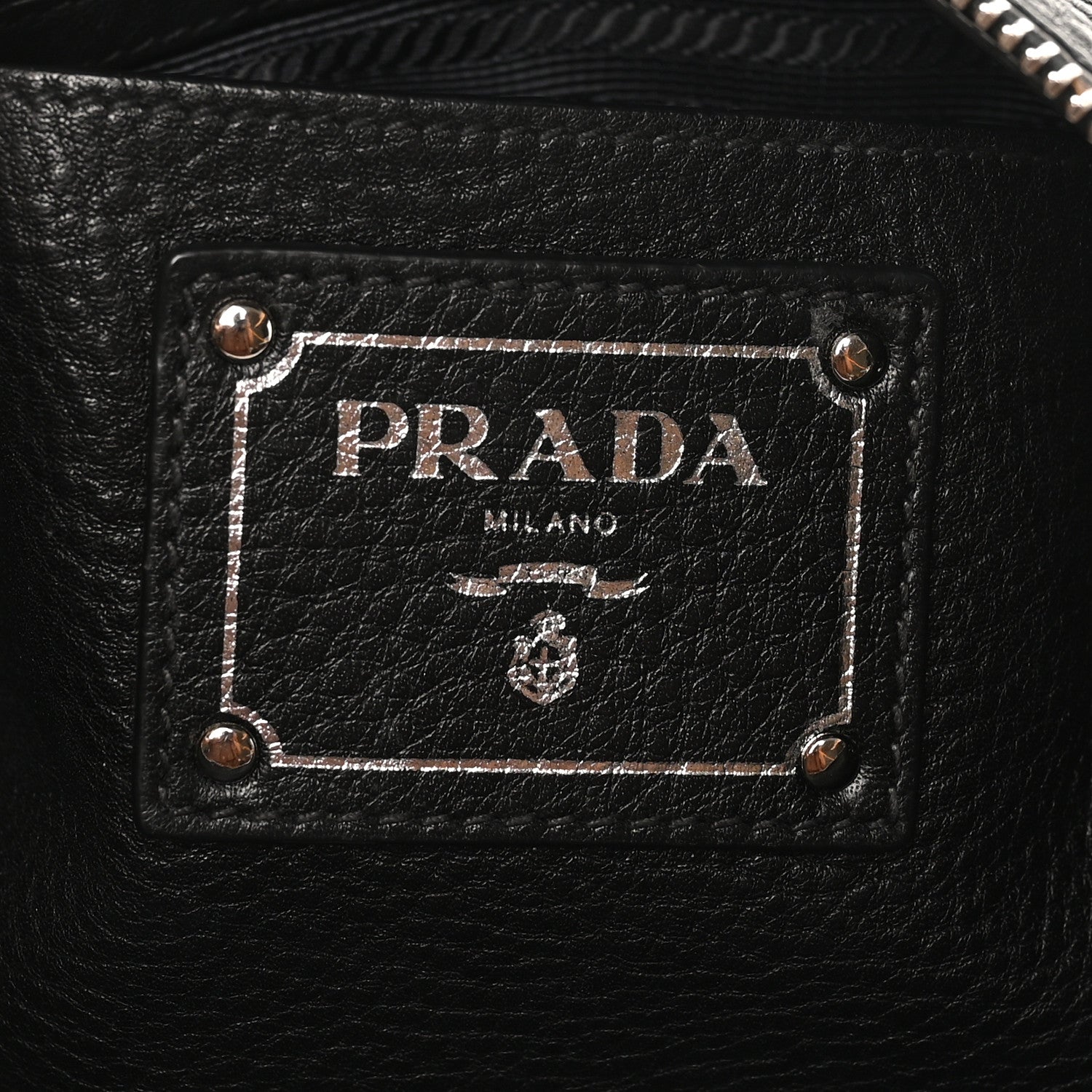 Prada Vitello Phenix Shoulder Bag Black 6 of 9