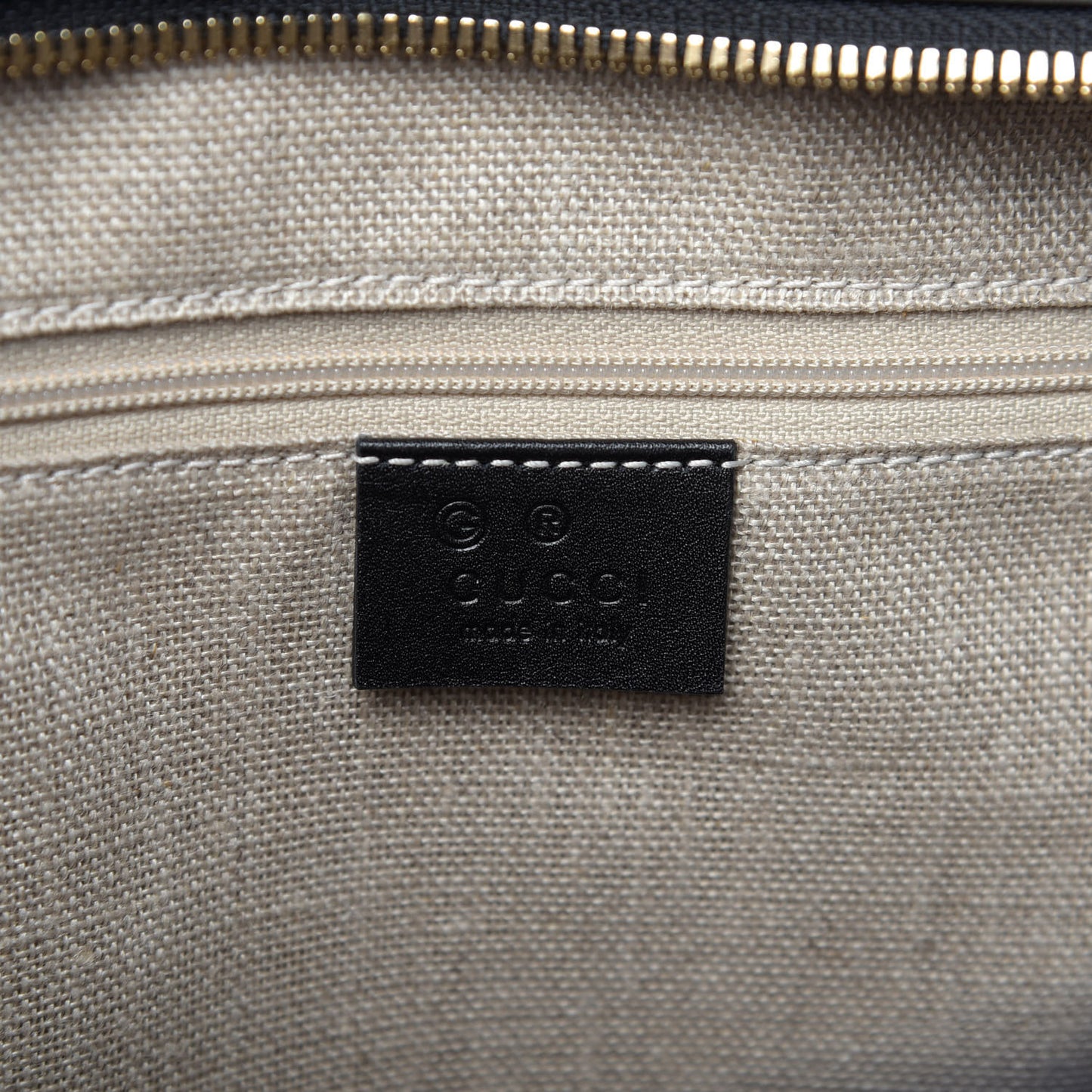 Microguccissima Bree Zippered Tote Black