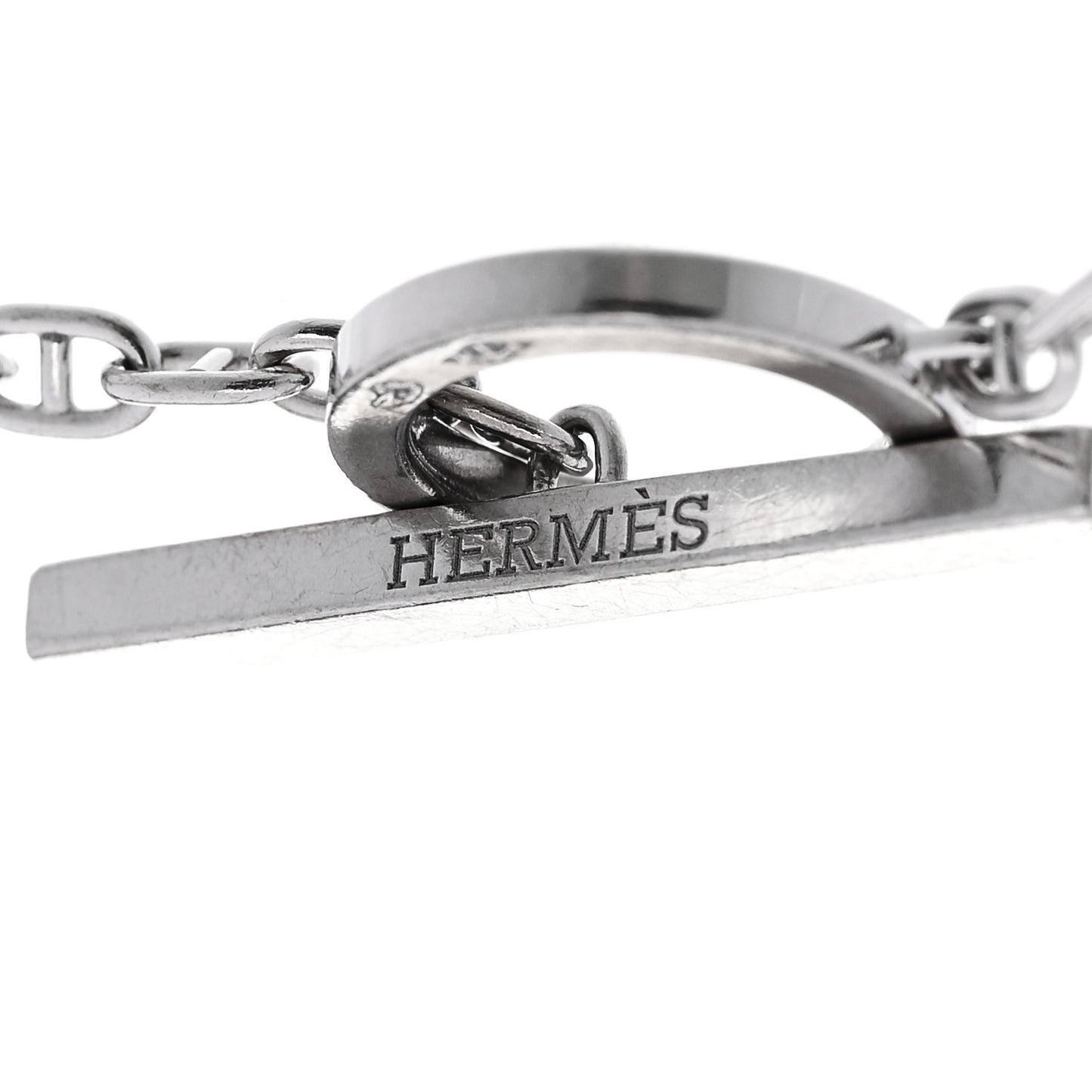 18K White Gold Diamond Chaine d'Ancre Contour Bracelet SH