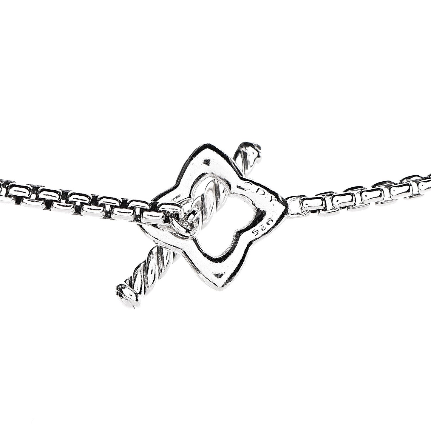 Sterling Silver 25mm Quatrefoil Chain Necklace