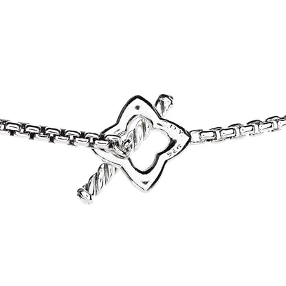David Yurman Sterling Silver 25mm Quatrefoil Chain Necklace 5 of 5