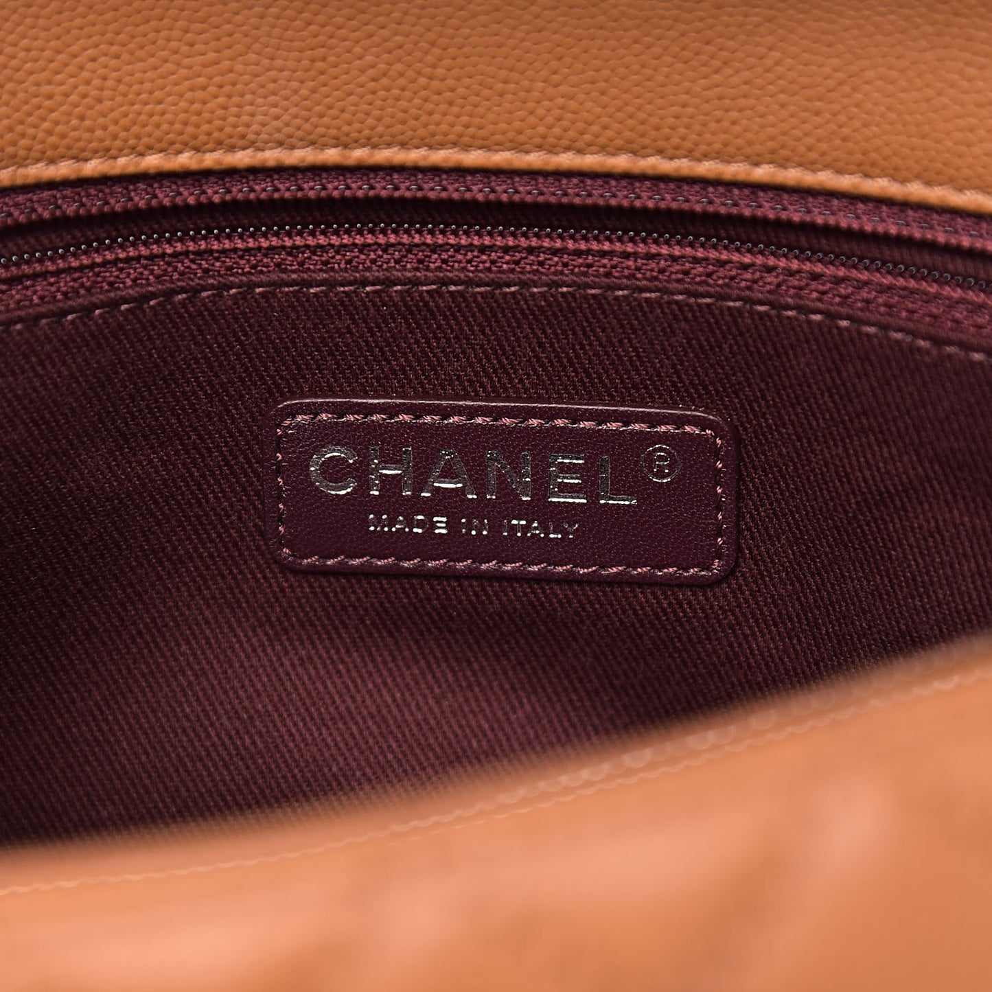 Caviar Quilted Small Coco Handle Flap Camel